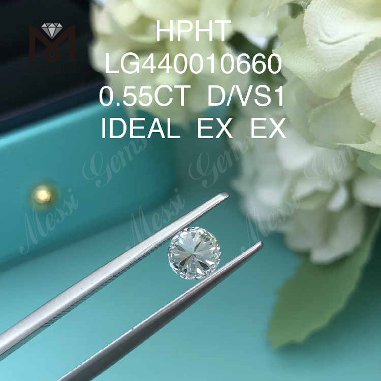 0.55CT D/VS2 round lab grown diamond IDEAL