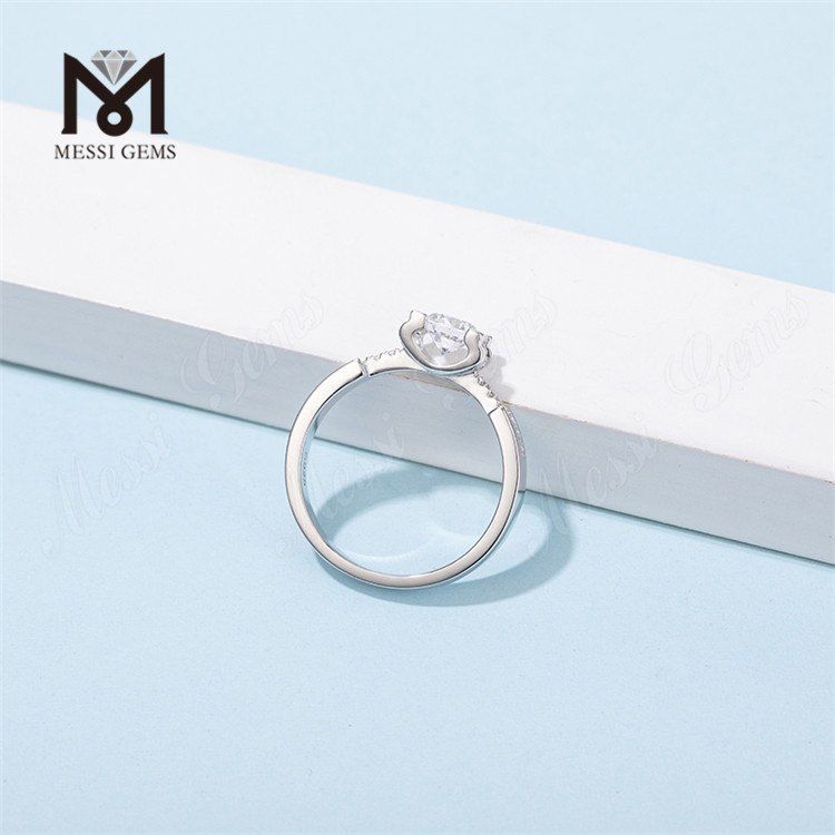 1 carat DEF moissanite diamond gold plated 925 sterling silver ring jewellery for mother