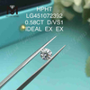 0.58CT D/VS1 lab manufactured diamonds IDEAL EX EX 