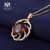 18k rose gold For Woman Fashion Men Gift 13.49ct Pendant garnet pendant