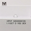 1.11ct D VS2 ID 3EX Lab Grown Diamond HPHT Factory Price Round Cut 
