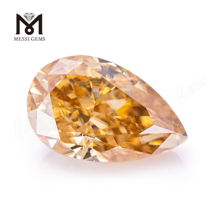 Pear Cut 1.5mm To 16mm champagne Colored loose Moissanite