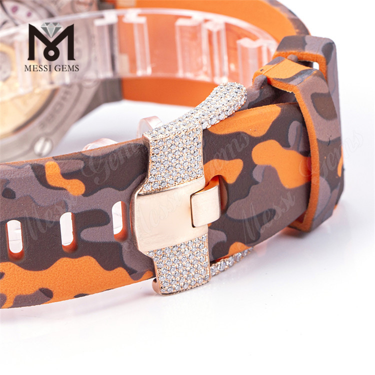 Men Luxury Hand Set Iced Out Diamond Moissanite Watch Custom Design