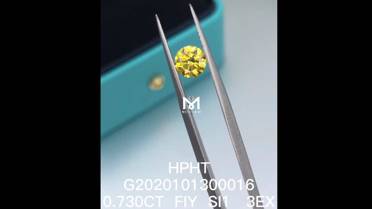 0.730ct FIY SI1 3EX Round loose lab diamonds video