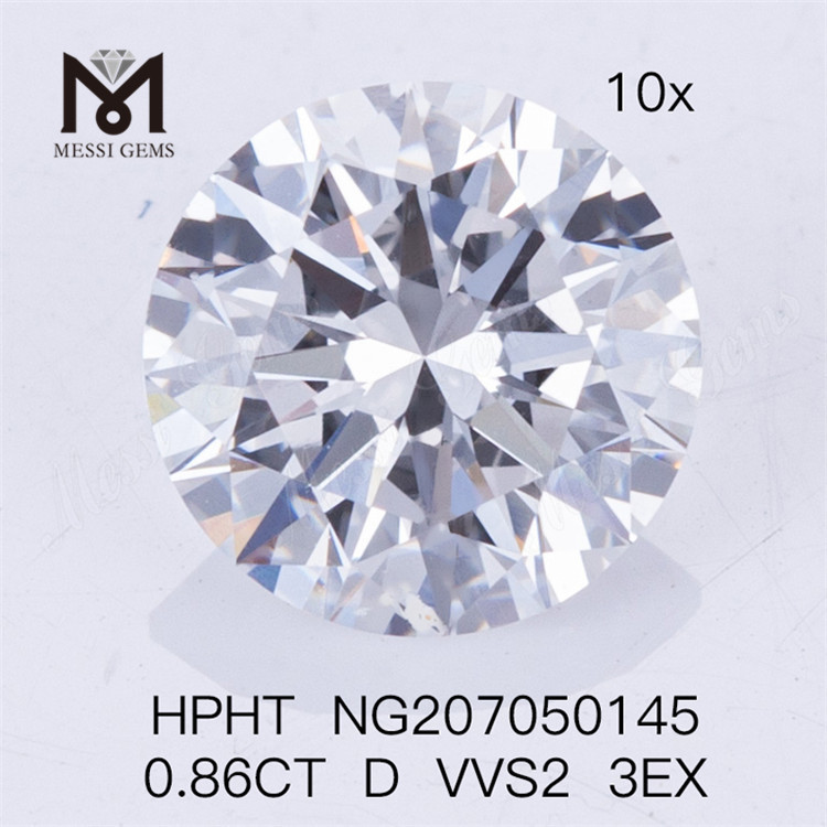 HPHT 0.86CT D VVS2 3EX cheap lab diamonds