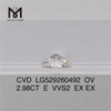 2.98ct E colour cvd diamond oval vvs loose lab grown diamonds IGI