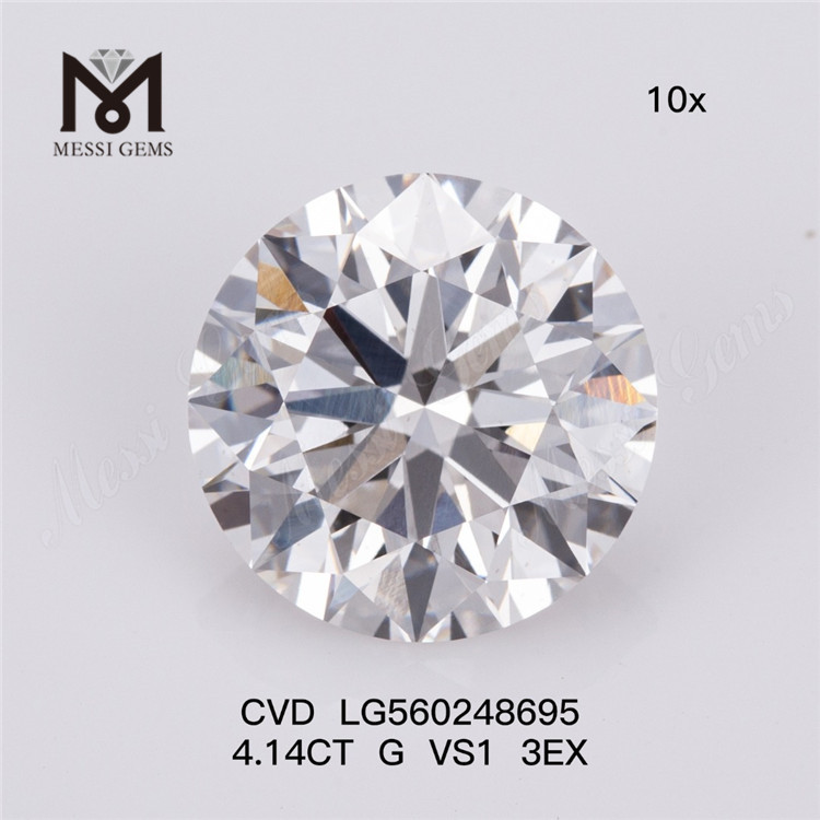 4.14CT G VS1 3EX CVD lab grown diamond IGI