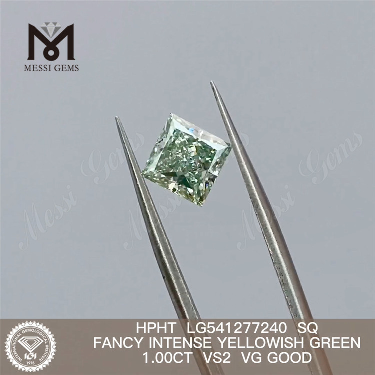 1CT SQ VS2 VG GOOD HPHT lab created green diamonds LG541277240