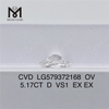 5.17CT OV D VS1 EX EX cheap synthetic diamonds CVD LG579372168