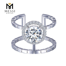 1.14ct 18k gpld fashion wedding ring women gift gold jewelry DEF Moissanite diamond ring