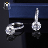 AU750 Gold Round moissanite diamond white gold fashion wedding earring