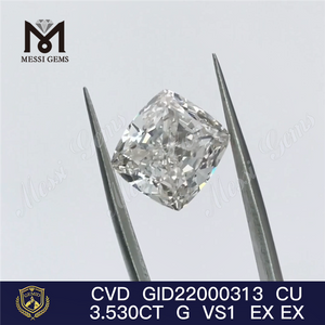 3.53CT G cvd lab diamond Cushion shape loose man made diamonds in stock