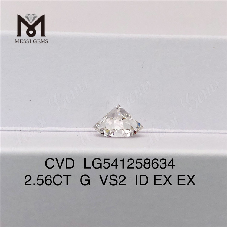 2.56ct G man made round lab grown diamond wholesale price on sale