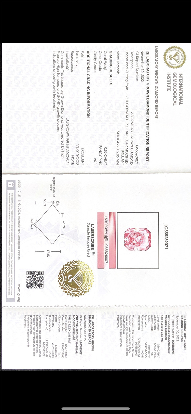 0.56ct vs pink lab grown diamonds manufacturer 