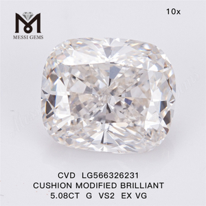 5.08CT G VS2 EX VG CUSHION artificial diamond price CVD LG566326231