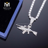 HipHop Luxury Gifts Jewelry Custom Cross Shaped 18K Gold Men Pendant Iced Out moissanite Chain Necklace