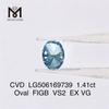 1,41 CT Cut ovale IgI VS2 Ex laboratorio Diamond