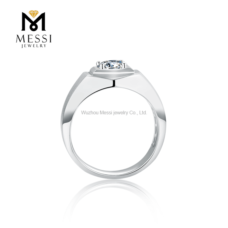 Factory Wholesale Price 925 Moissanite Silver Jewelry Rings Man Moissanite Ring for Men
