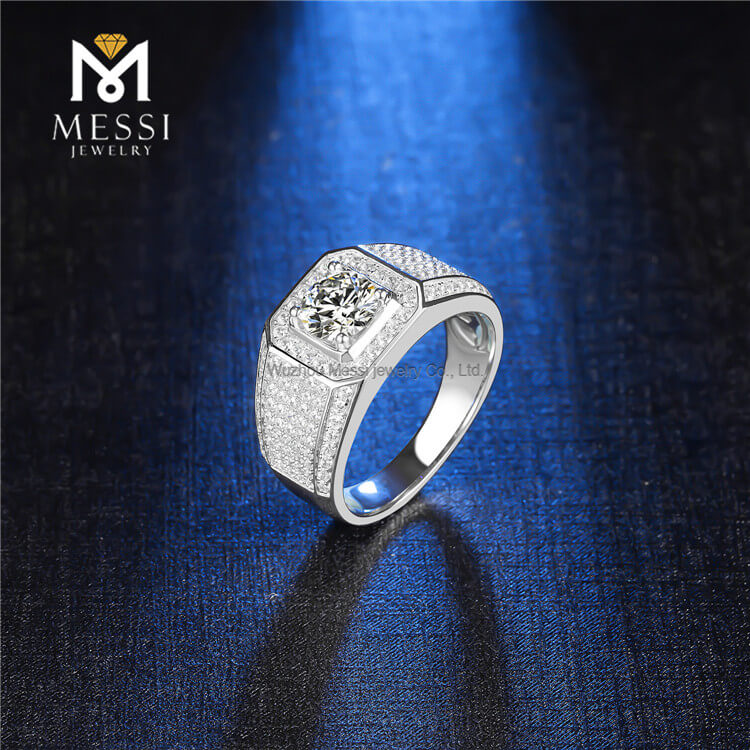 New Quality 925 Silver Jewelry Ring Moissanite Men Rings