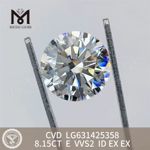 8.15CT E VVS2 ID loose manufactured diamonds CVD LG631425358丨Messigems