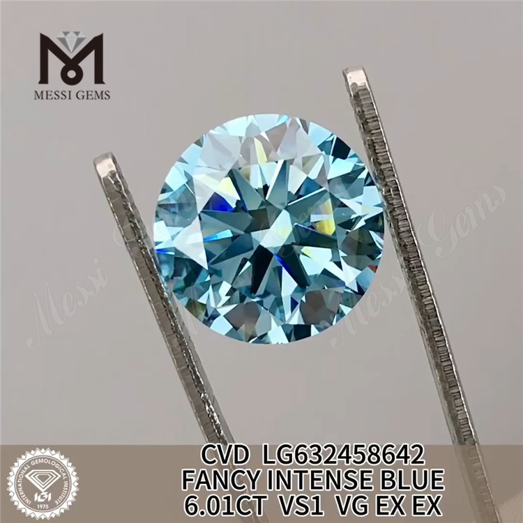 6.01CT VS1 VGFANCY INTENSE BLUE IGI Diamond LG632458642丨Messigems