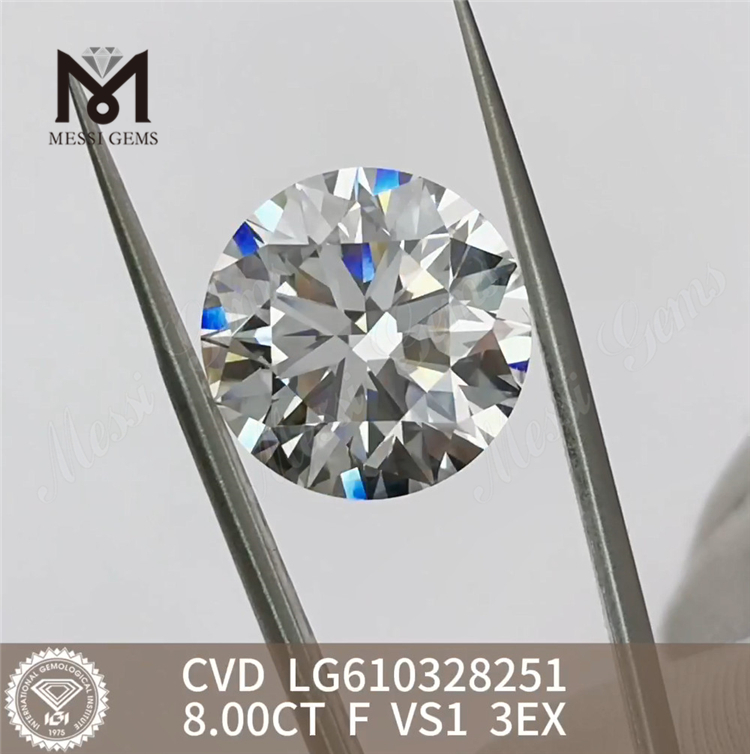8.00CT F VS1 3EX cvd diamond china CVD IGI Certified Sparkle丨Messigems LG610328251