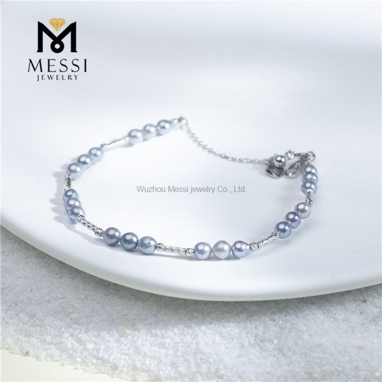 4-5mm S925 Akoya pearl bracelets for women