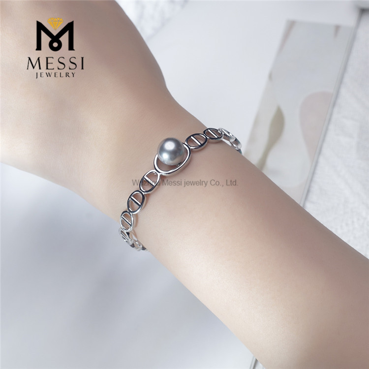 pearl bracelet silver
