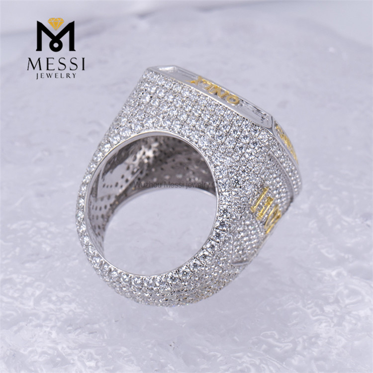 LVMI S925 Lab diamond Mens Hiphop Rings Edgy Fashion for the Bold