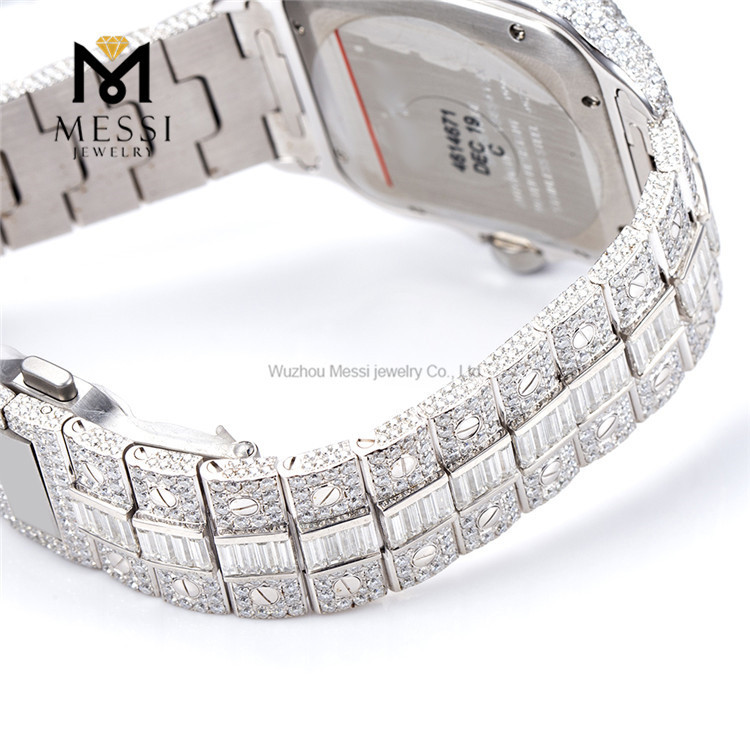 Etiquetas elegantes Pecio al por mayor de relojes de moissanite barato