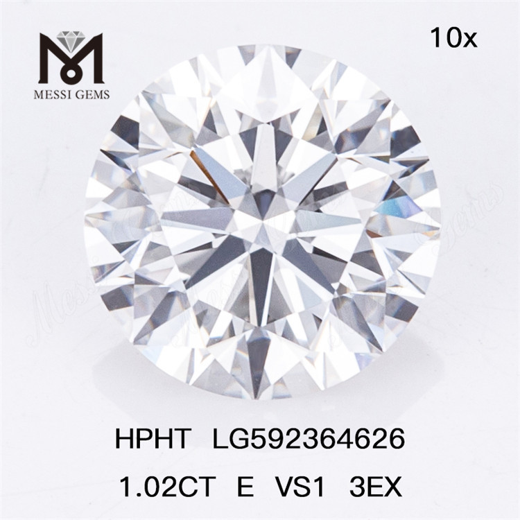 1.02CT E VS1 3EX 1ct HPHT Diamonds IGI LG592364626 