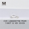 7.03CT G VS1 PEAR IGI Certified Diamonds Sustainable Brilliance丨Messigems LG602357758