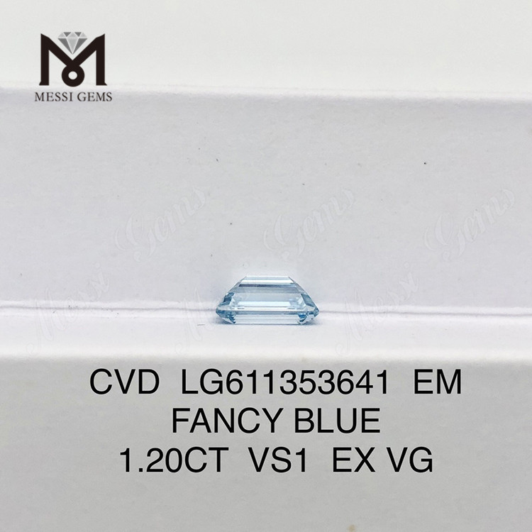 1.20CT VS1 CVD FANCY BLUE EM best price lab grown diamonds LG611353641丨Messigems 