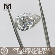 4.29CT F VS1 PEAR IGI certified diamonds for sale Excellent Value CVD LG608380107丨Messigems