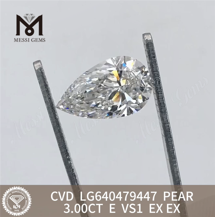 3.00CT E VS1 PEAR best quality lab diamonds IGI LG640479447丨Messigems