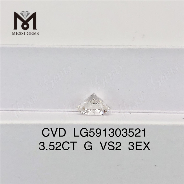 3.52CT G VS2 3EX CVD Bulk Lab-Created Diamonds Quality Meets Quantity LG591303521丨Messigems