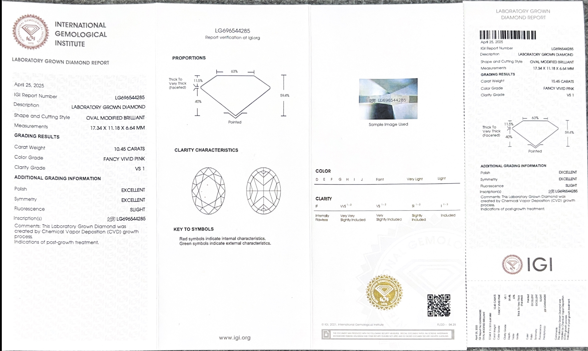 10.45ct fancy pink pear vs1 simulated diamond igi