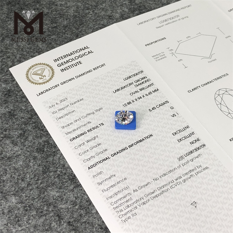 5.45ct G OV OVA DIAMENTOS VS1 CVD LG587306709 