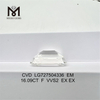 16.09CT Emerald Sustainable Lab Created Diamond F VVS2 EX EX CVD LG727504336