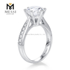 3 carat wedding white gold moissanite gold ring for women