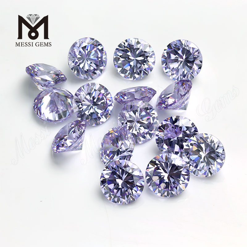  bulk sale lavender round cubic zirconia wholesale cz price