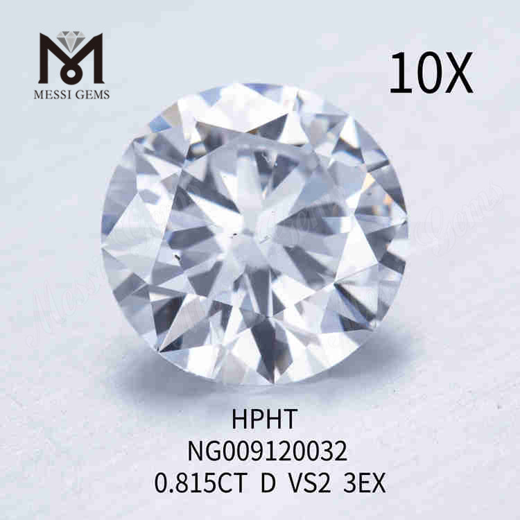 0.815carat D/VS2 round loose lab made diamond 3EX