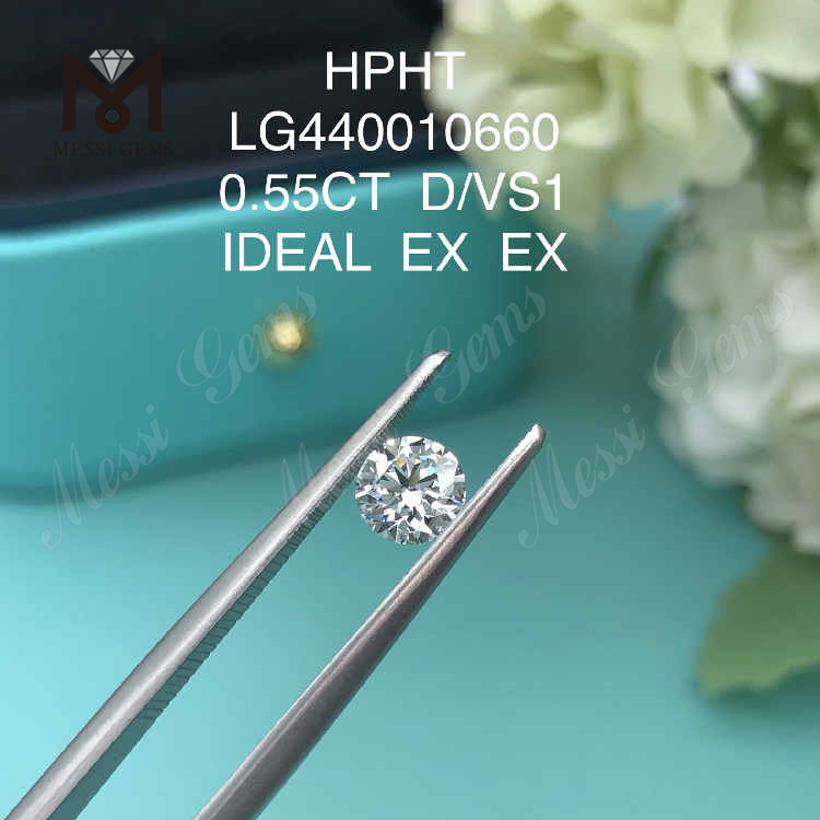 0.55CT D/VS2 round cultivated diamonds IDEAL