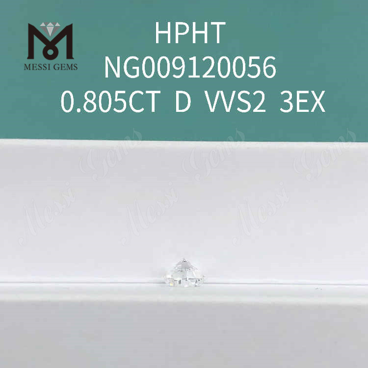 0.805CT round loose lab made diamond VVS2 3EX white