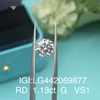 1.13 carat G VS1 Round BRILLIANT IDEAL 2EX artificially grown diamonds