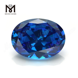 High Quality oval Shape 12x16mm Blue topaz CZ Cubic Zirconia Stone Price 