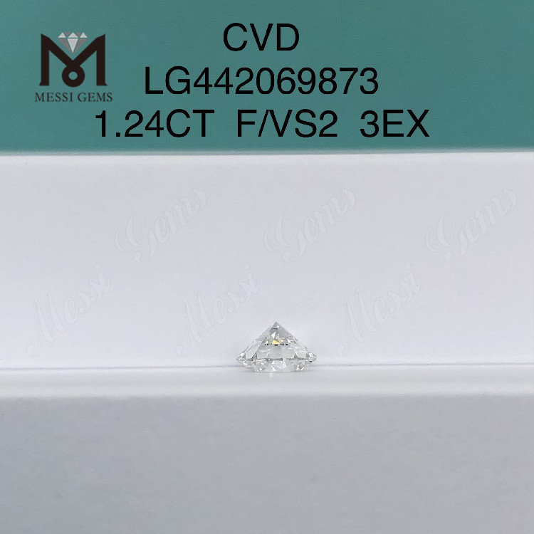 1.24 carat F VS2 Round BRILLIANT IDEAL hand made diamonds