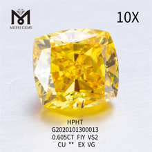 0.605ct FIY EX cushion cut lab diamond VS2 VG