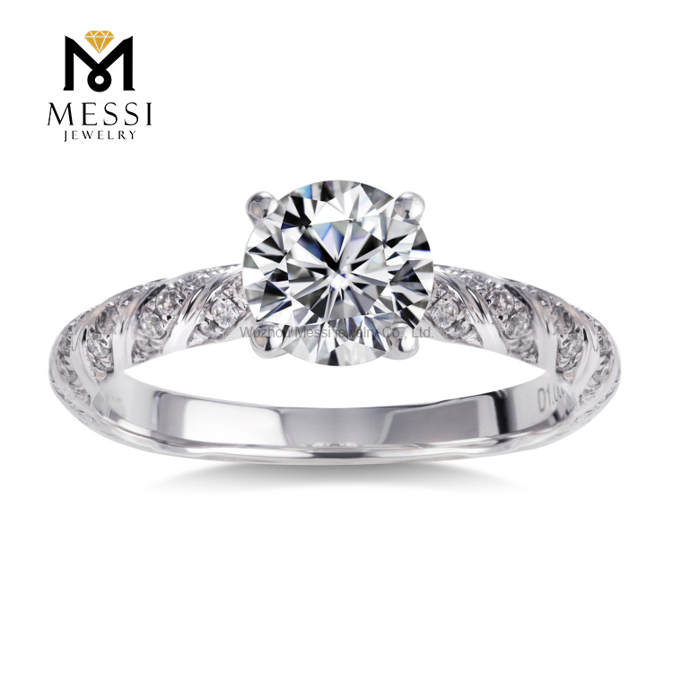 1ct Hochzeit Gold Ring Def Moissanit 14k 18k Gold Schmuck Ehering Ring