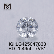 1.49 carat I/VS1 3VG lab grown diamond Round 